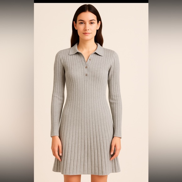 GAP Dresses & Skirts - NWT GAP Collared Soft Ribbed Knit Long Sleeve Sweater Dress M